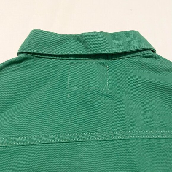 Bluenotes Crop Denim Jean Jacket Green Womens Size XS - Picture 11 of 16